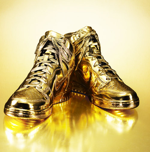 Gold Nikes