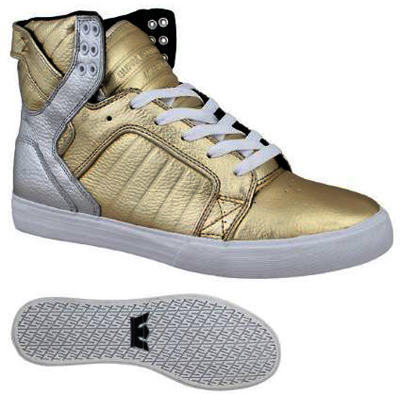 high tops gold. of the high-top design,